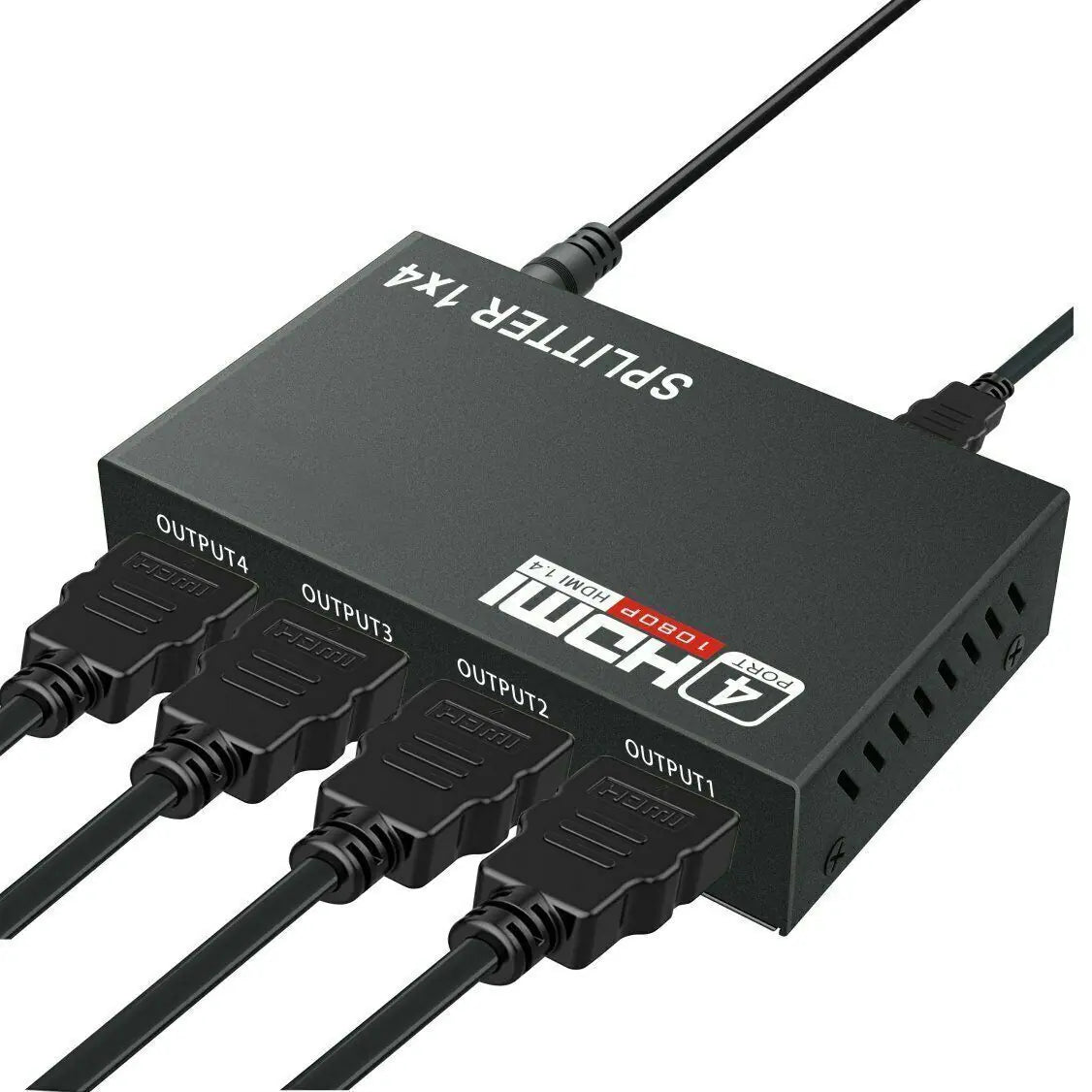 4 Port HDMI 4K Hub Multi Splitter & Amplifier For 3D HDTV 1080P 1X4 1 In 4 Out